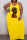 Yellow Casual Print Patchwork Spaghetti Strap Sling Dress Plus Size Dresses