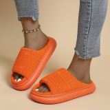 Orange Fashion Casual Living Patchwork Solid Color Round Comfortable Shoes
