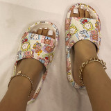 Multicolor Fashion Casual Living Printing Round Comfortable Shoes