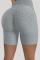 Grey Casual Sportswear Solid Basic High Waist Skinny Yoga Shorts