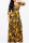 Gold Fashion Casual Print Bandage V Neck Long Sleeve Dresses