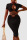 Black Sexy Print Bandage Hollowed Out Patchwork O Neck Short Sleeve Two Pieces