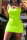 Light Green Casual Solid Split Joint U Neck Pencil Skirt Dresses