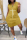 Yellow Fashion Casual Print Split Joint V Neck Sleeveless Dress