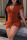 Tangerine Red Casual Solid Split Joint Buckle Turndown Collar Dresses