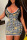 Black Fashion Sexy Print Patchwork Spaghetti Strap One Step Skirt Dresses