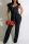 Black Fashion Casual Solid Patchwork With Belt V Neck Regular Jumpsuits