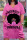 Pink Casual Street Print Split Joint V Neck Straight Dresses