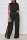 Black Casual Elegant Solid Patchwork Slit Straight Jumpsuits
