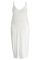 White Sexy Casual Plus Size Solid Pocket Spaghetti Strap Long Dress