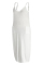 White Sexy Casual Plus Size Solid Pocket Spaghetti Strap Long Dress