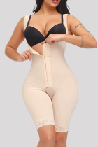 Apricot Fashion Sexy Solid Patchwork Bustiers