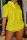 Yellow Fashion Casual Bronzing Basic Turndown Collar Short Sleeve Two Pieces