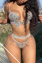 Silver Sexy Patchwork Tassel Metal Accessories Decoration Waist Chain
