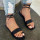 Black Fashion Casual Bandage Split Joint Solid Color Square Shoes