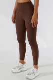 Coffee Street Sportswear Patchwork Solid Zipper Skinny High Waist Pencil Solid Color Bottoms