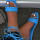 Sky Blue Fashion Casual Bandage Split Joint Solid Color Square Shoes