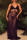 Black Fashion Sexy Solid Split Joint See-through Backless Spaghetti Strap Long Dress