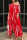 Red British Style Print Split Joint Asymmetrical O Neck Irregular Dress Dresses