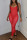 Red Sexy Solid Patchwork See-through Spaghetti Strap Sleeveless Two Pieces