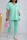Mint green Fashion Casual Solid Slit V Neck Short Sleeve Two Pieces