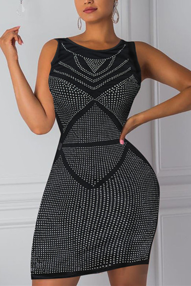 Black Fashion Sexy Sleeveless Dress