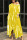 Yellow British Style Print Split Joint Asymmetrical O Neck Irregular Dress Dresses