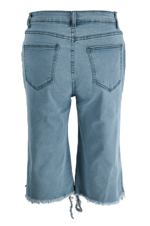 Casual Solid Ripped Straight Mid Waist Straight Solid Color Bottoms