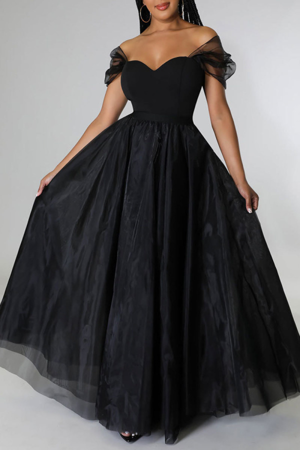Elegant Solid Patchwork High Waist Type A Solid Color Bottoms
