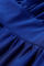 Blue Celebrities Solid Patchwork Asymmetrical Oblique Collar Evening Dress Dresses