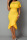 Yellow Work Solid Patchwork Flounce Asymmetrical O Neck Dresses
