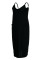 White Sexy Casual Plus Size Solid Pocket Spaghetti Strap Long Dress