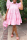 Pink Casual Solid Patchwork Buckle Fold Turndown Collar A Line Dresses