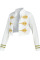 White Fashion Casual Patchwork Embroidered Cardigan Outerwear