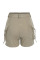 Khaki Fashion Casual Solid Patchwork Regular High Waist Shorts