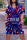 Royal Blue Casual Print Patchwork V Neck Dresses