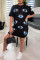 White Fashion Casual Patchwork Sequins O Neck T-shirt Dress