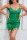 Green Sexy Solid Patchwork Draw String Fold Spaghetti Strap One Step Skirt Dresses