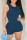 Navy Blue Fashion Casual Leopard Basic O Neck Sleeveless Two Pieces