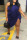 Blue Sexy Solid Patchwork Fold Asymmetrical Oblique Collar Irregular Dress Plus Size Dresses