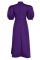 Purple Elegant Solid Bandage Patchwork O Neck Evening Dress Dresses