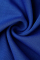 Blue Fashion Casual Solid Patchwork With Belt V Neck Regular Jumpsuits