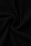 Black Fashion Casual Solid Basic V Neck Sleeveless Dress