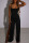 Black Sexy Solid Bandage Patchwork Backless Slit Spaghetti Strap Straight Jumpsuits