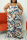 Gray Blue Casual Print Patchwork Spaghetti Strap Plus Size Jumpsuits