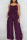 Purple Sexy Print Leopard Patchwork Spaghetti Strap Plus Size Jumpsuits