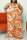 Tangerine Casual Print Patchwork Spaghetti Strap Plus Size Jumpsuits