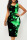 Green Fashion Casual Butterfly Print Basic O Neck Vest Dress