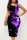 Purple Fashion Casual Butterfly Print Basic O Neck Vest Dress