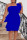 Blue Celebrities Elegant Solid Patchwork Flounce Strapless One Step Skirt Dresses